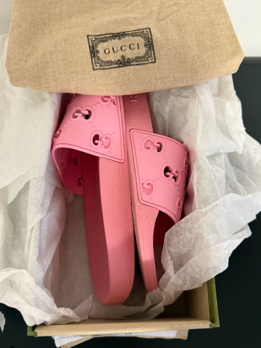 Gucci Rubber Pursuit GG Slides - Picture 3 of 5